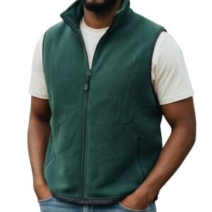 Prospirit Green Full-Zip Fleece Vest - Size Large